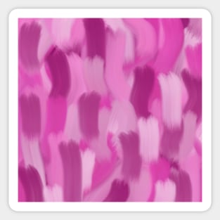 Pink Abstract Oil Brushstrokes Painting, made by EndlessEmporium Sticker